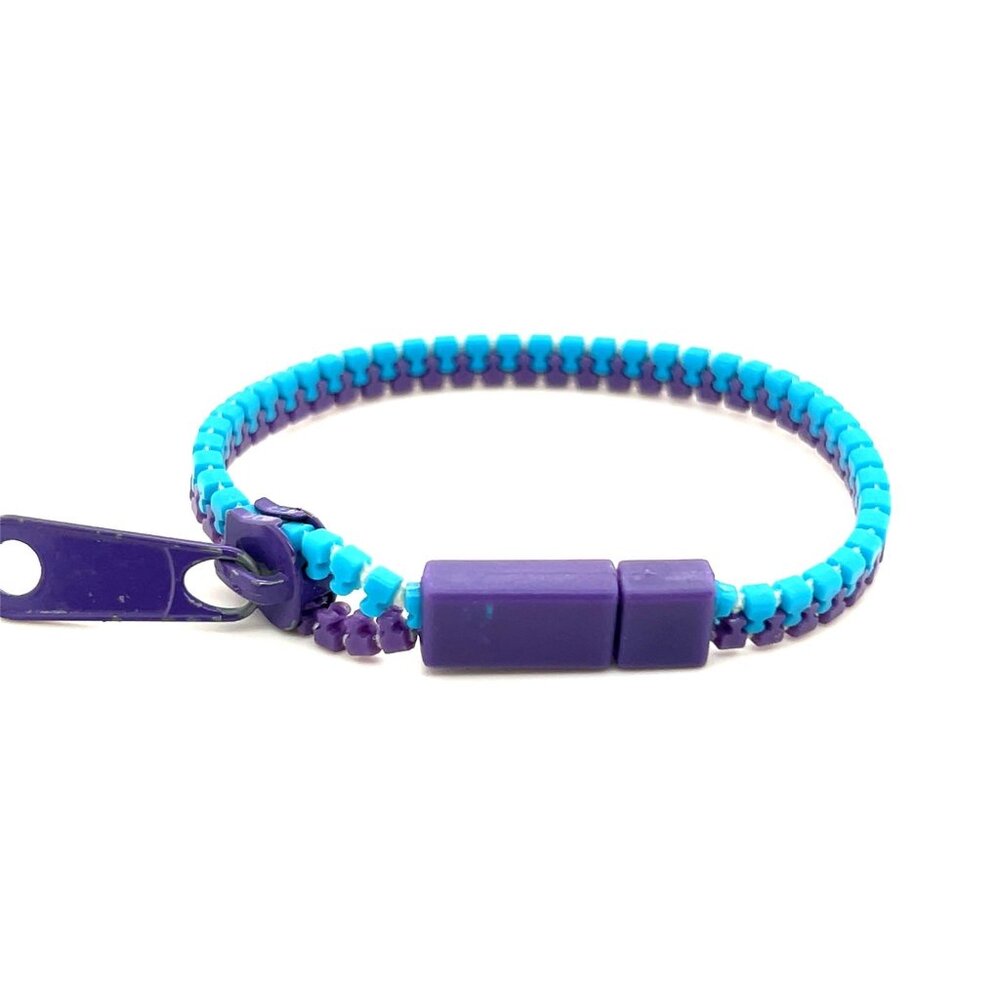 Unique Blue/Purple Zipper Bracelet‎ (d)